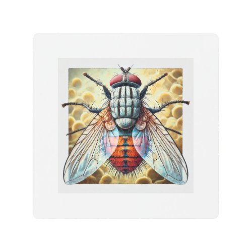 Louse Fly 040724IREF107 _ Watercolor Metal Print