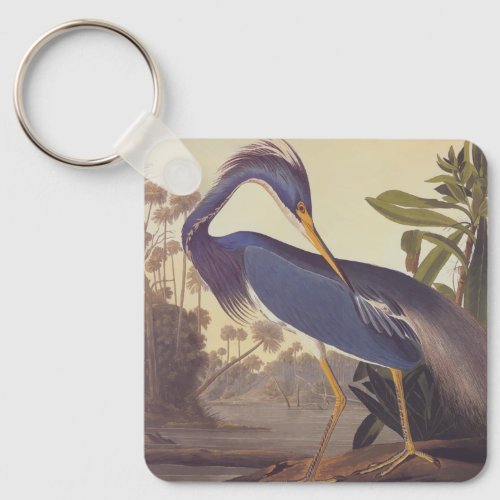 Lousiana Heron in Gray Green and Blue by Audubon Keychain