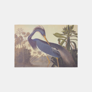 Lousiana Heron in Gray, Green, and Blue by Audubon Rug