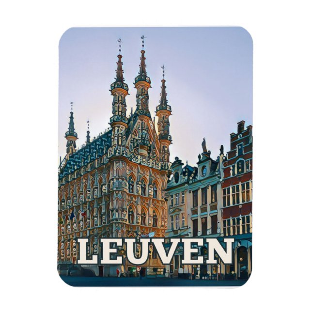 Louvain Belgique Photo Vintage  Magnet (Vertical)