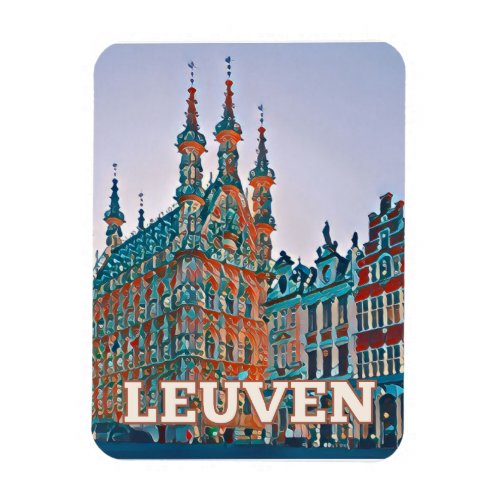 Louvain Belgique Photo Vintage Magnet