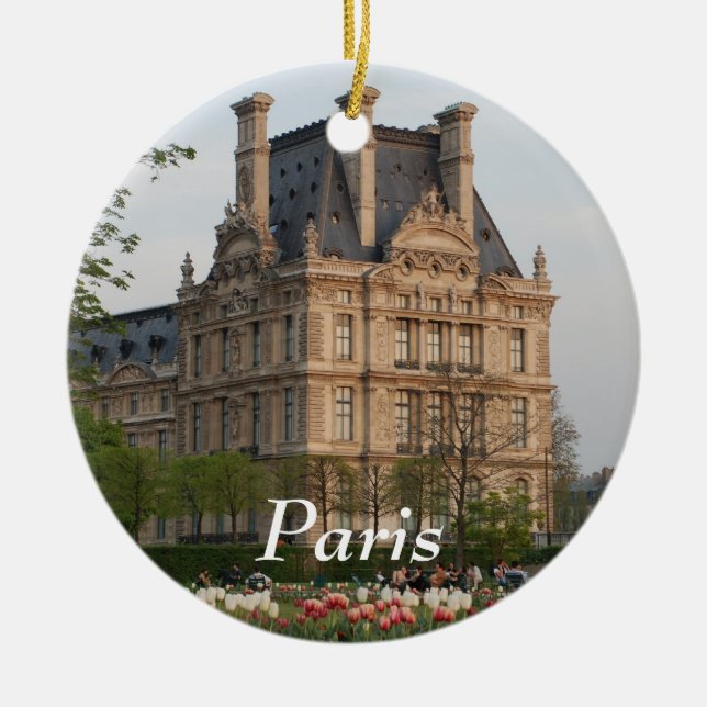 Louvre Museum Ceramic Ornament (Front)