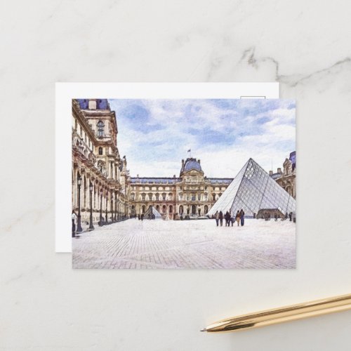 Louvre Museum Paris Postcard