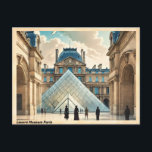 Louvre Museum Paris Vintage Travel Postcard<br><div class="desc">Title: Vintage Paris Postcard: Louvre Museum Splendor - Cultural Icon Collectible Memorabilia Product Description: Vintage Paris Postcard: The Louvre Museum - A Glimpse into Artistic Majesty and Historical Grandeur Embark on a journey through the corridors of time and artistry with this vintage travel postcard, showcasing the illustrious Louvre Museum against...</div>
