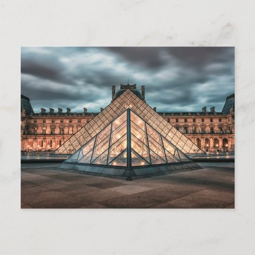 Louvre museum postcard