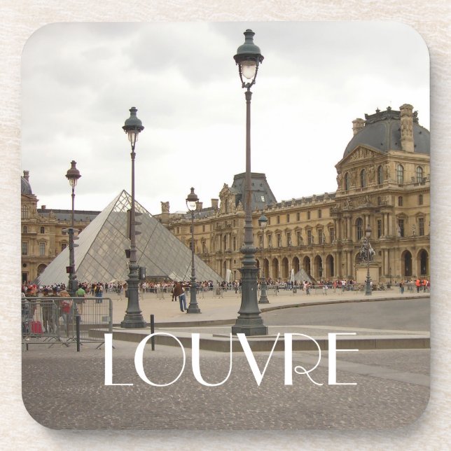 Louvre. Paris, France Beverage Coaster (Front)