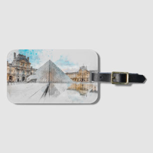 Louvre Paris, France Luggage Tag