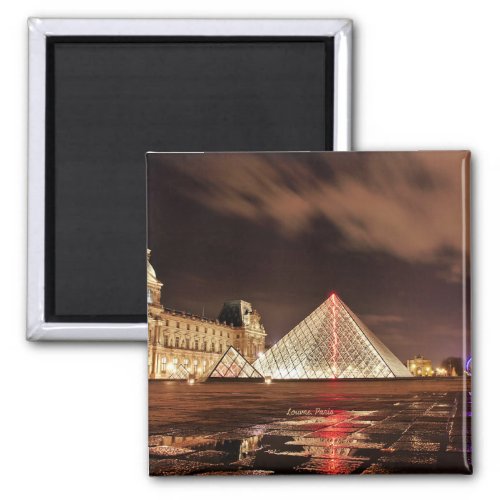 Louvre Paris France scenic photograph Magnet