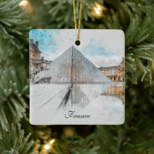 Louvre Paris Ornament – French Landmark Decoration