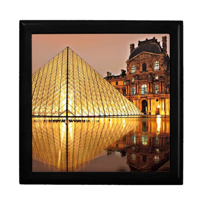 Louvre Pyramid, Paris Keepsake Box (Front)