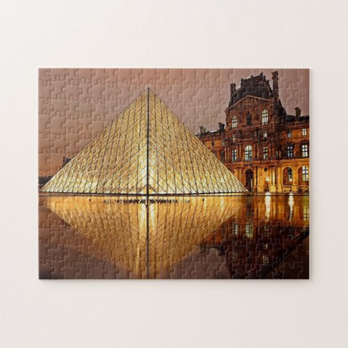 Louvre pyramid Paris museum Jigsaw Puzzle
