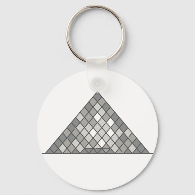 Louvre Pyramid World Landmark Keychain (Front)