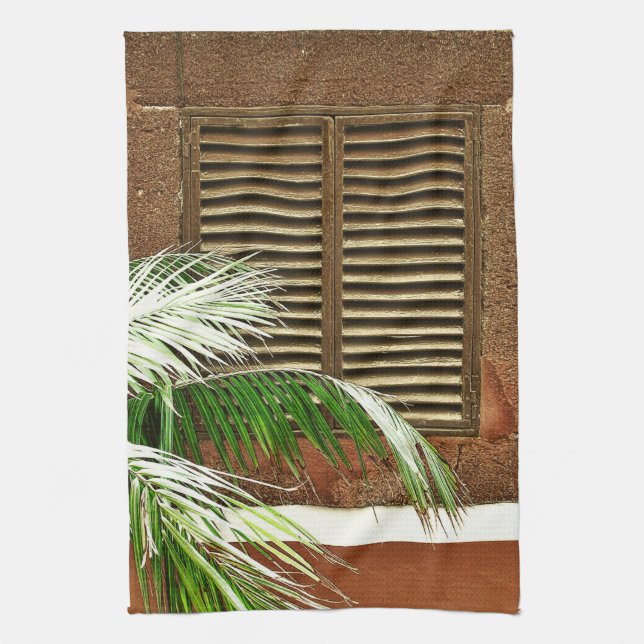 Louvred Window - Funchal, Portugal Kitchen Towel (Vertical)
