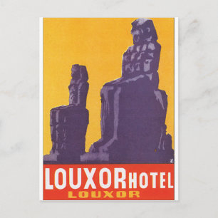 Louxor Hotel Vintage Travel Poster Postcard