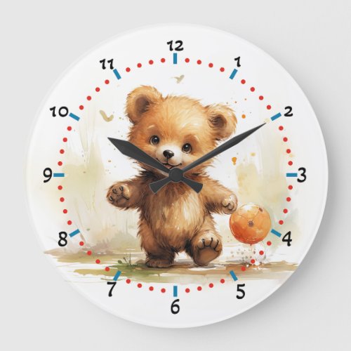 Lovable bear themed clock