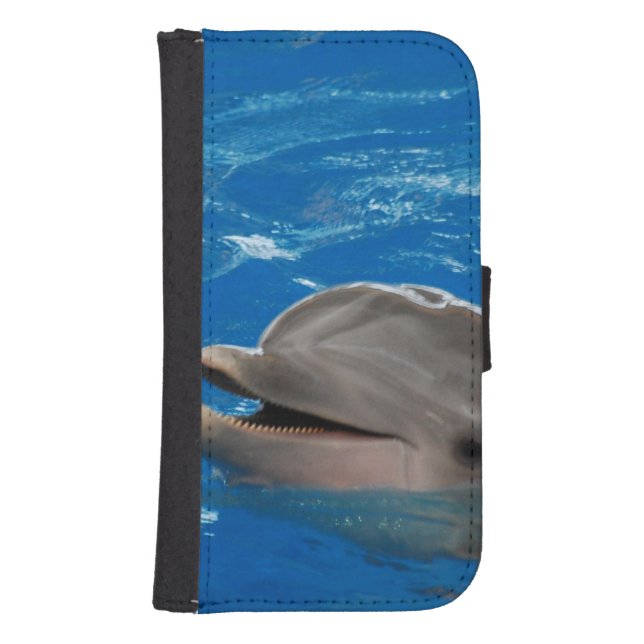 Lovable Dolphin Samsung Galaxy Wallet Case (Front)