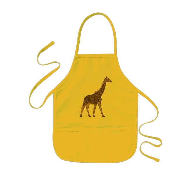 Lovable Giraffe Kids' Apron (Front)