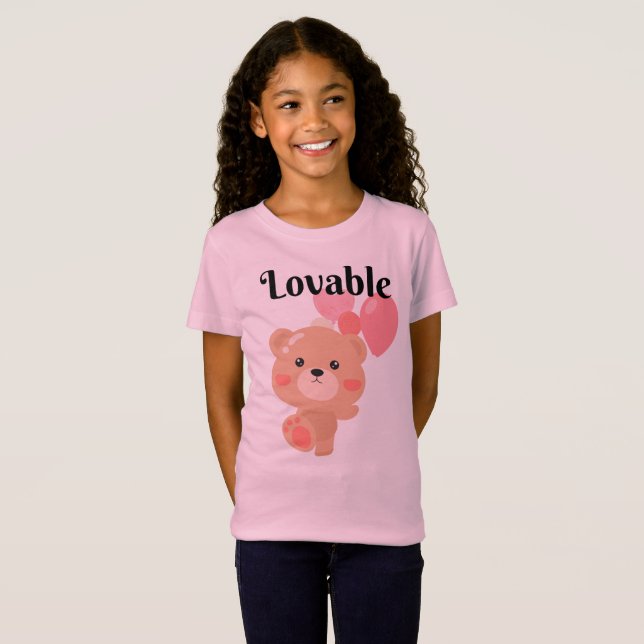 Lovable Girls' Fine Jersey T-Shirt (Front Full)