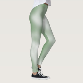 Lovable Green Classic Shaded White Leggings