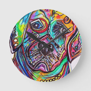 Lovable Lab Round Clock