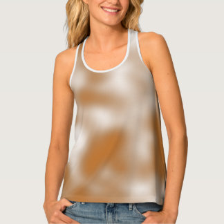 Lovable Orange Classic White Shaded Tank Top