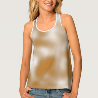 Lovable Orange Classic White Shaded Tank Top