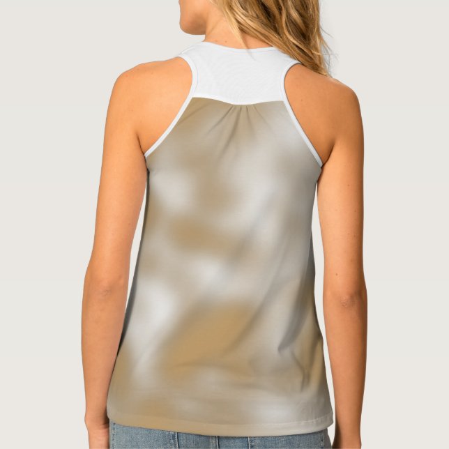 Lovable Orangy Classic White Shaded Tank Top (Back)