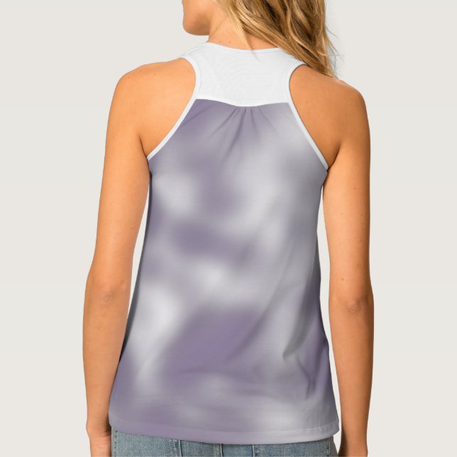 Lovable Pale Purple Classic White Shaded Tank Top (Back)