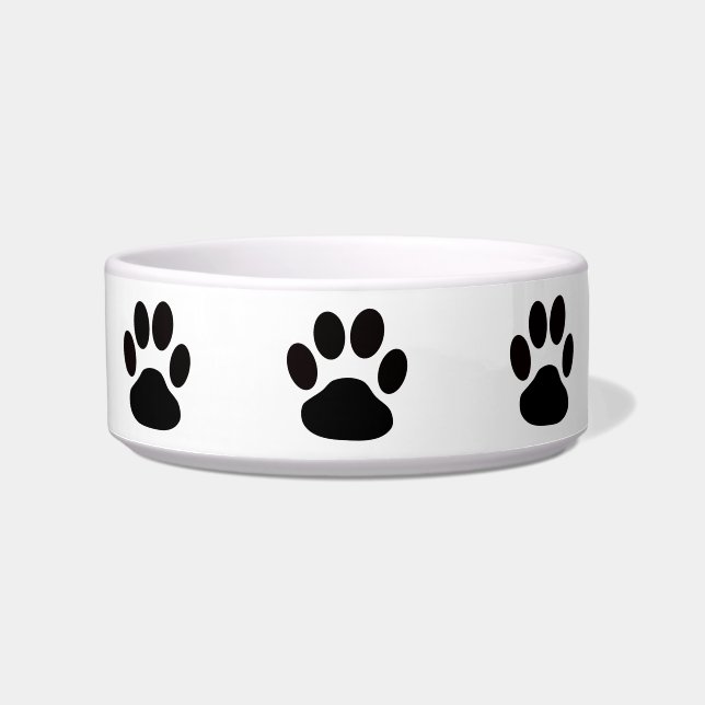 Lovable Paw Prints Medium Dog Bowl (Front)
