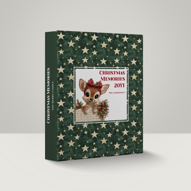 Lovable Peeking Deer Holiday Ring Binder (Lovable Peeking Deer Holiday Ring Binder)