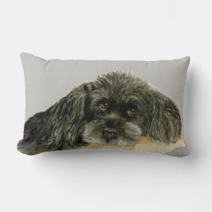 Lovable Poodle Lumbar Pillow