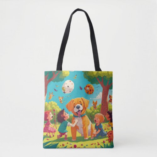 Lovable puppy  tote bag