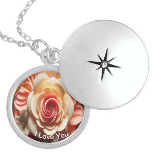 Lovable Red Rose color Locket Necklace