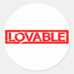 Lovable Stamp Classic Round Sticker