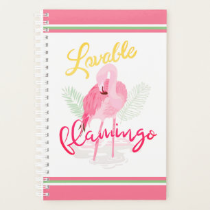 Lovable Tropical Pink Flamingo Planner