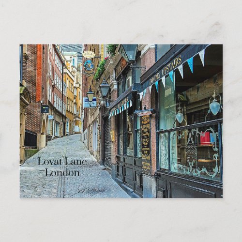 Lovat Lane London England Holiday Postcard