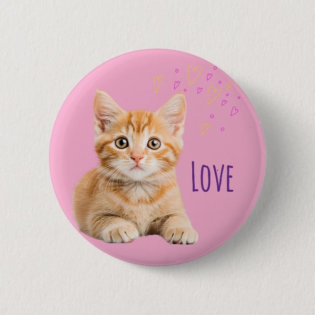 Loveかわいい猫ちゃん♡ Button (Front)