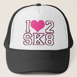Love2SK8 - Black & Pink Trucker Hat