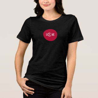 LOVE 愛 Japanese Red Sun Minimal Design Tri-Blend Shirt