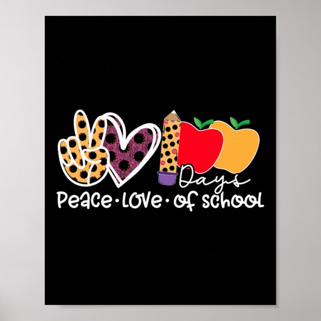 Love 100 Days Of School  Poster (Front)
