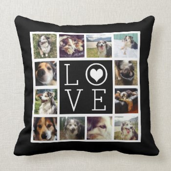 Love 12 Instagram Photo Collage Throw Pillow by PartyHearty at Zazzle