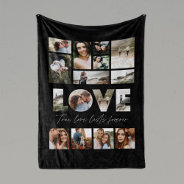 Love 16 Photo Modern Minimal Personalised Gift Fle Fleece Blanket at Zazzle