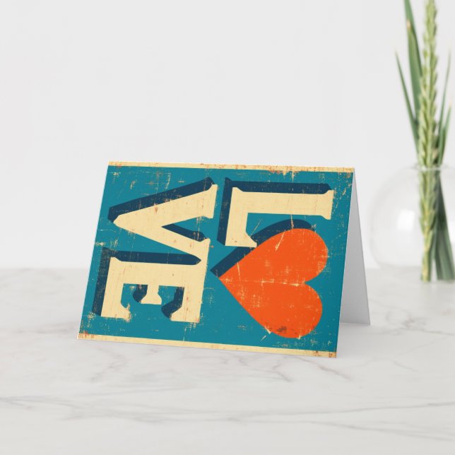 LOVE 1960s-Inspired Graphics Thank You Card (Front)