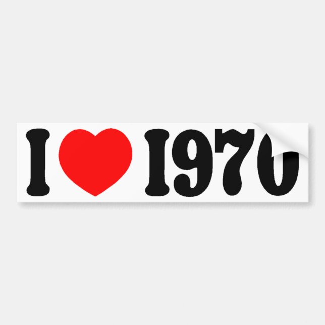 LOVE 1970 BUMPER STICKER (Front)