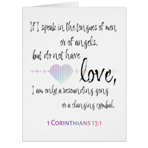 Love 1 Corinthians 13:1 Blank Cards