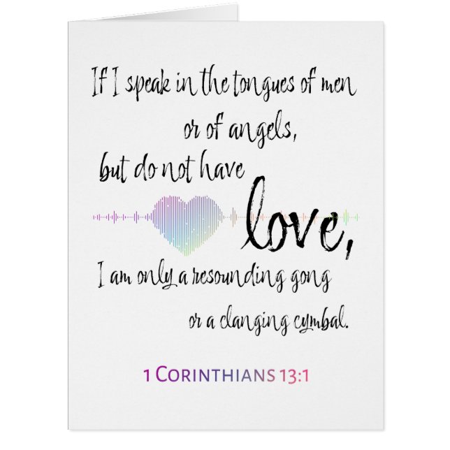 Love 1 Corinthians 13:1 Blank Cards (Front)