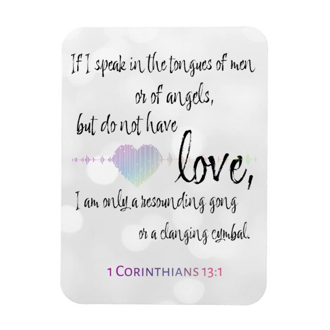 Love 1 Corinthians 13:1 Magnet (Vertical)