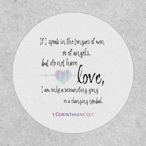 Love 1 Corinthians 131 Patch