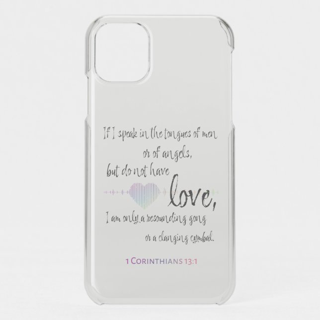 Love 1 Corinthians 13:1 Uncommon iPhone Case (Back)