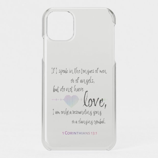 Love 1 Corinthians 13:1 Uncommon iPhone Case (Back)
